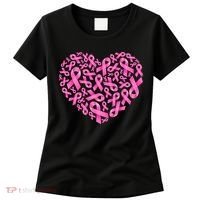 Breast Cancer Pink Ribbon Heart Women's T-Shirt thumb 0