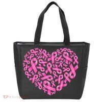 Breast Cancer Pink Ribbon Heart Tote Bag thumb 0
