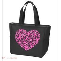 Breast Cancer Pink Ribbon Heart Tote Bag thumb 3