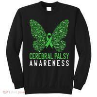 Butterfly Cerebral Palsy Awareness CP Green Ribbon Support Sweatshirt thumb 0