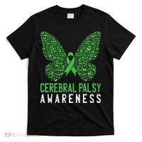 Butterfly Cerebral Palsy Awareness CP Green Ribbon Support T-Shirt thumb 0