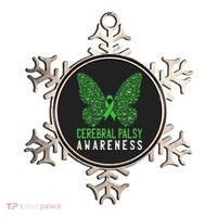 Butterfly Cerebral Palsy Awareness CP Green Ribbon Support Ornament thumb 0