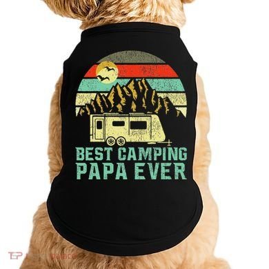 Best Camping Papa Ever Vintage Camper Doggie Tank