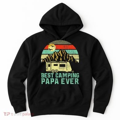 Best Camping Papa Ever Vintage Camper Hoodie