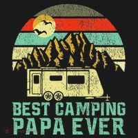 Best Camping Papa Ever Vintage Camper T-Shirt thumb 7