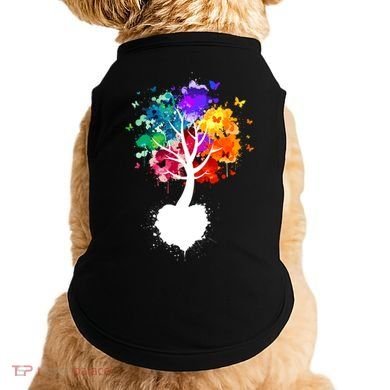 Bright Colorful Painted Butterfly Tree Doggie Tank
