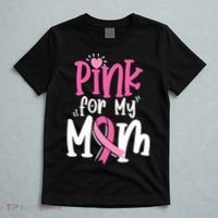 Breast Cancer Pink For My Mom Ribbon T-Shirt thumb 5