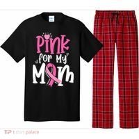 Breast Cancer Pink For My Mom Ribbon Pajama Set thumb 0