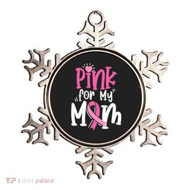 Breast Cancer Pink For My Mom Ribbon Ornament