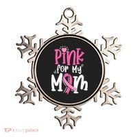 Breast Cancer Pink For My Mom Ribbon Ornament thumb 0