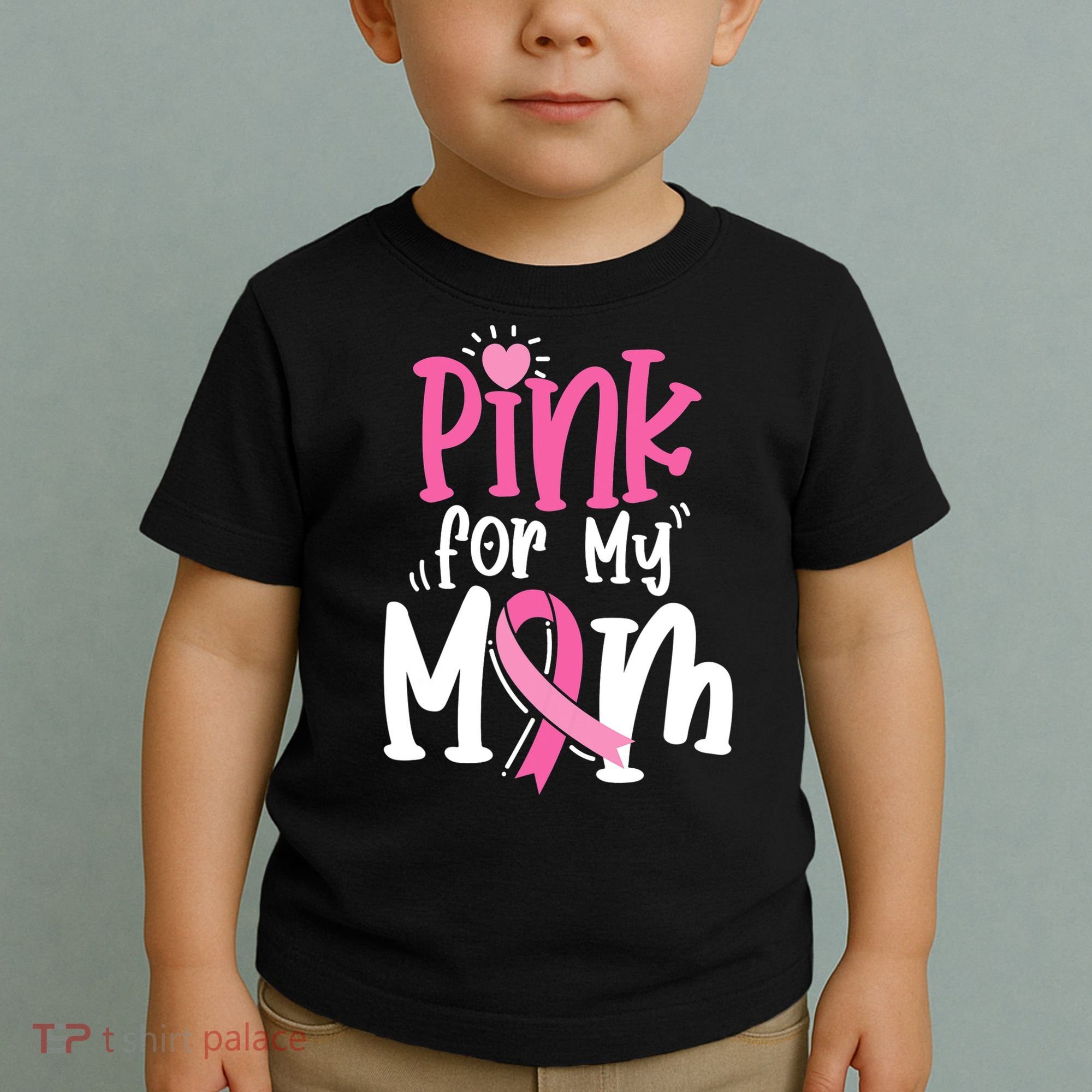 Breast Cancer Pink For My Mom Ribbon Toddler T-Shirt