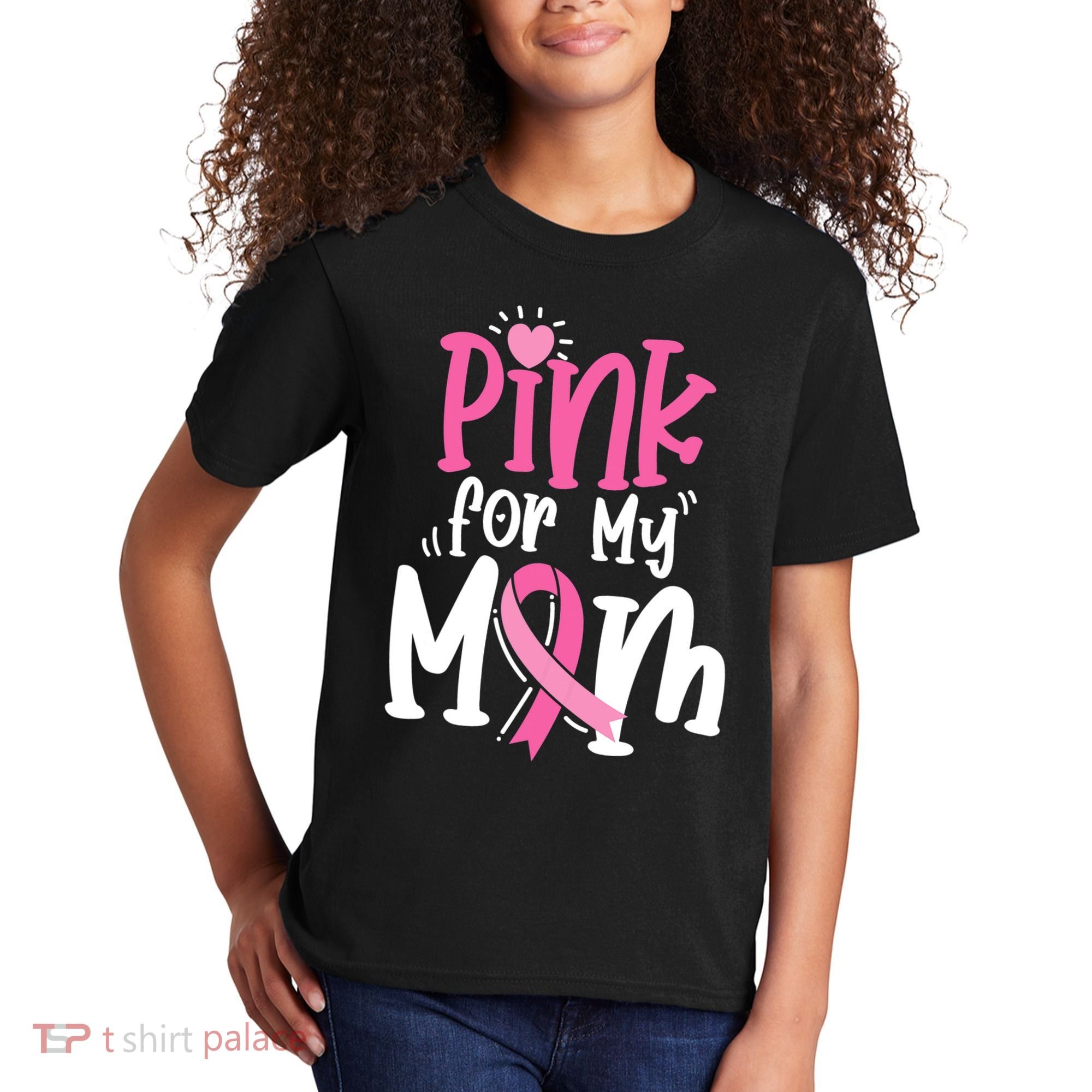 Breast Cancer Pink For My Mom Ribbon Kids T-Shirt