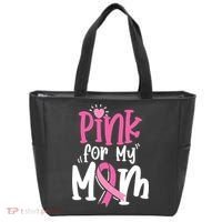 Breast Cancer Pink For My Mom Ribbon Tote Bag thumb 0