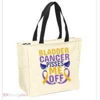 Bladder Cancer Pisses Me Off Breast Cancer Awareness Tote Bag thumb 2