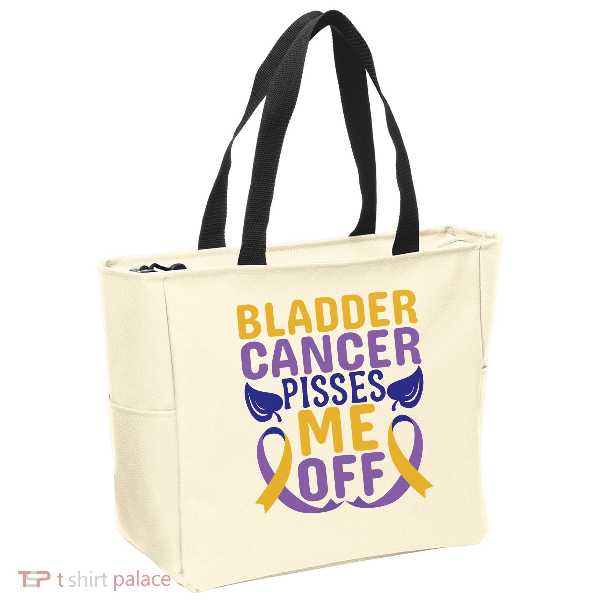 Bladder Cancer Pisses Me Off Breast Cancer Awareness Tote Bag