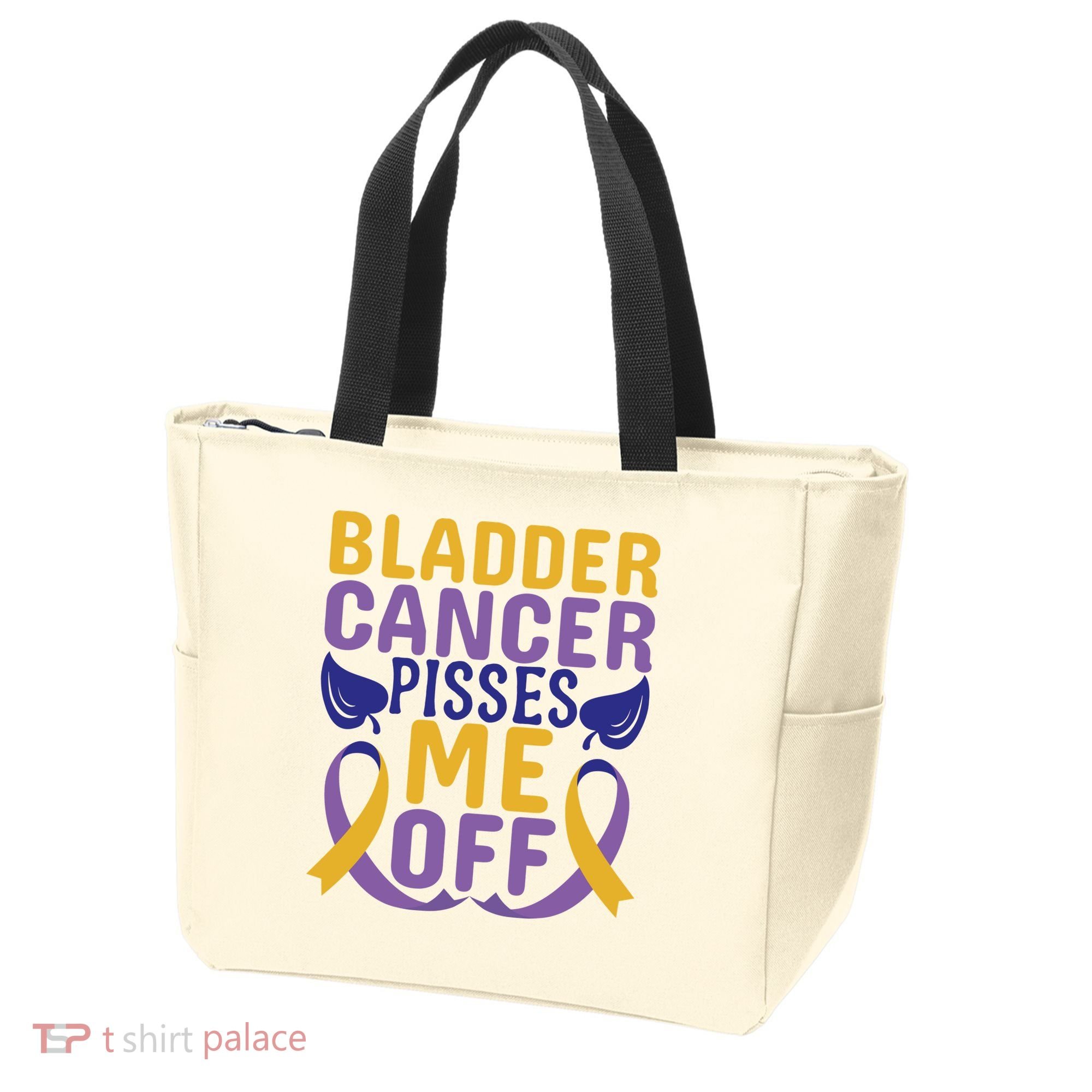 Bladder Cancer Pisses Me Off Breast Cancer Awareness Tote Bag