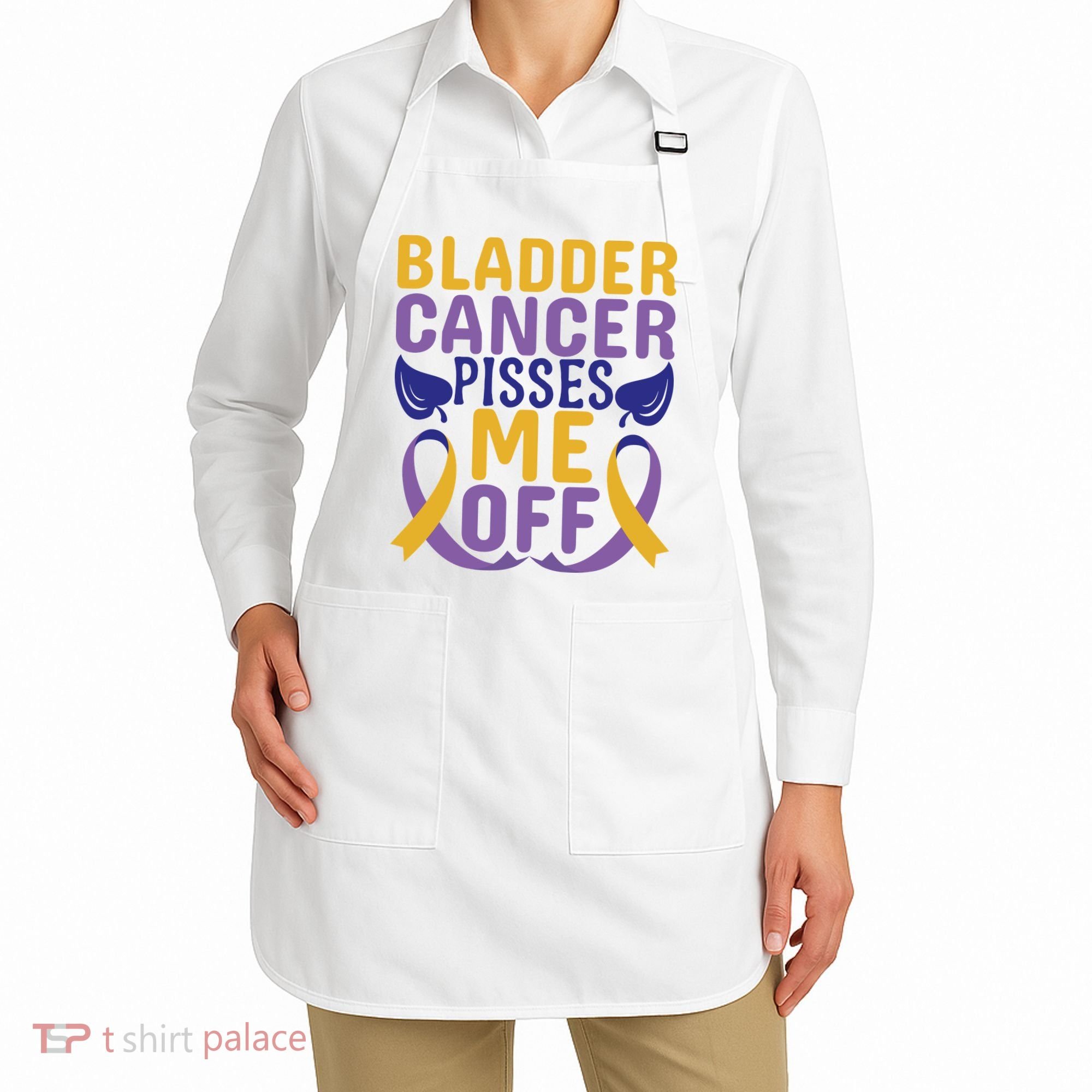 Bladder Cancer Pisses Me Off Breast Cancer Awareness Apron