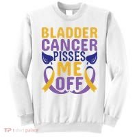 Bladder Cancer Pisses Me Off Breast Cancer Awareness Sweatshirt thumb 0