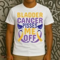 Bladder Cancer Pisses Me Off Breast Cancer Awareness T-Shirt thumb 3