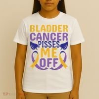 Bladder Cancer Pisses Me Off Breast Cancer Awareness T-Shirt thumb 4