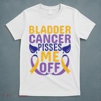 Bladder Cancer Pisses Me Off Breast Cancer Awareness T-Shirt thumb 5