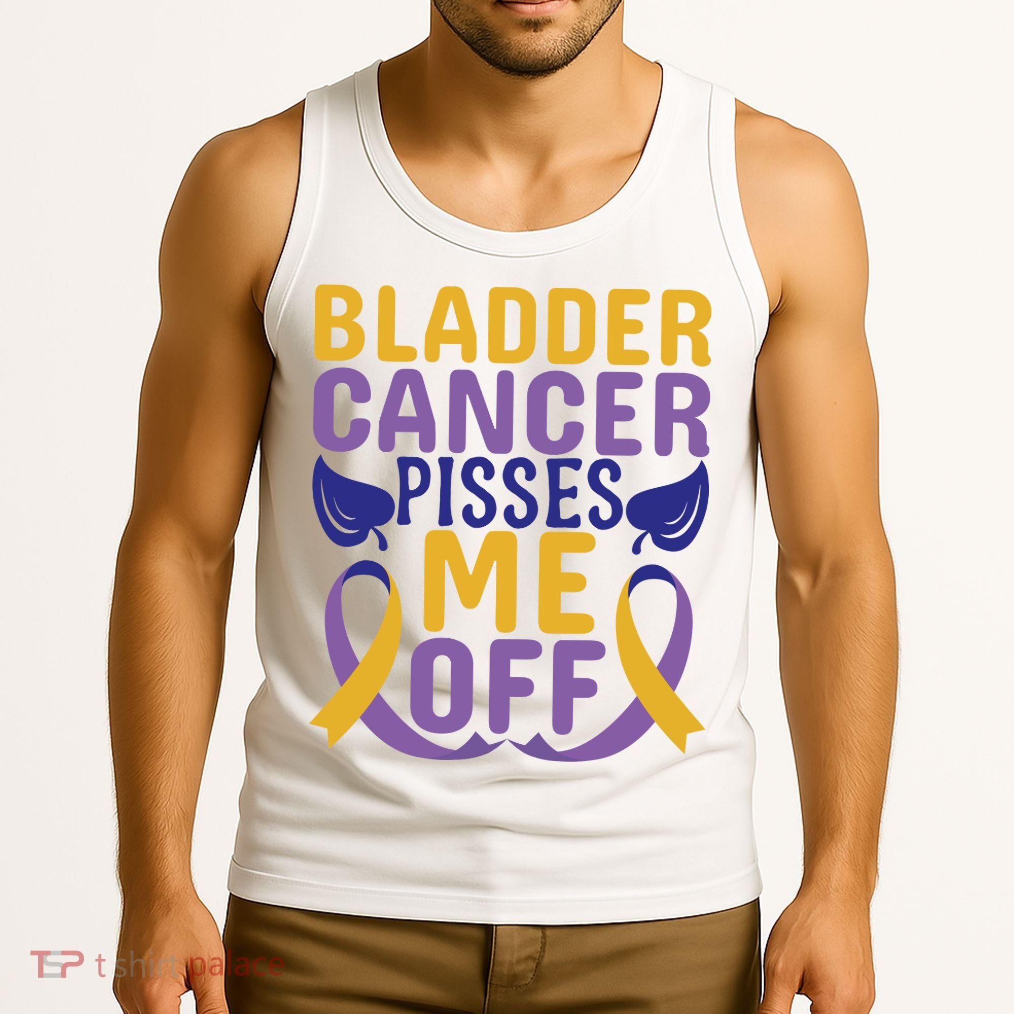 Bladder Cancer Pisses Me Off Breast Cancer Awareness Tank Top