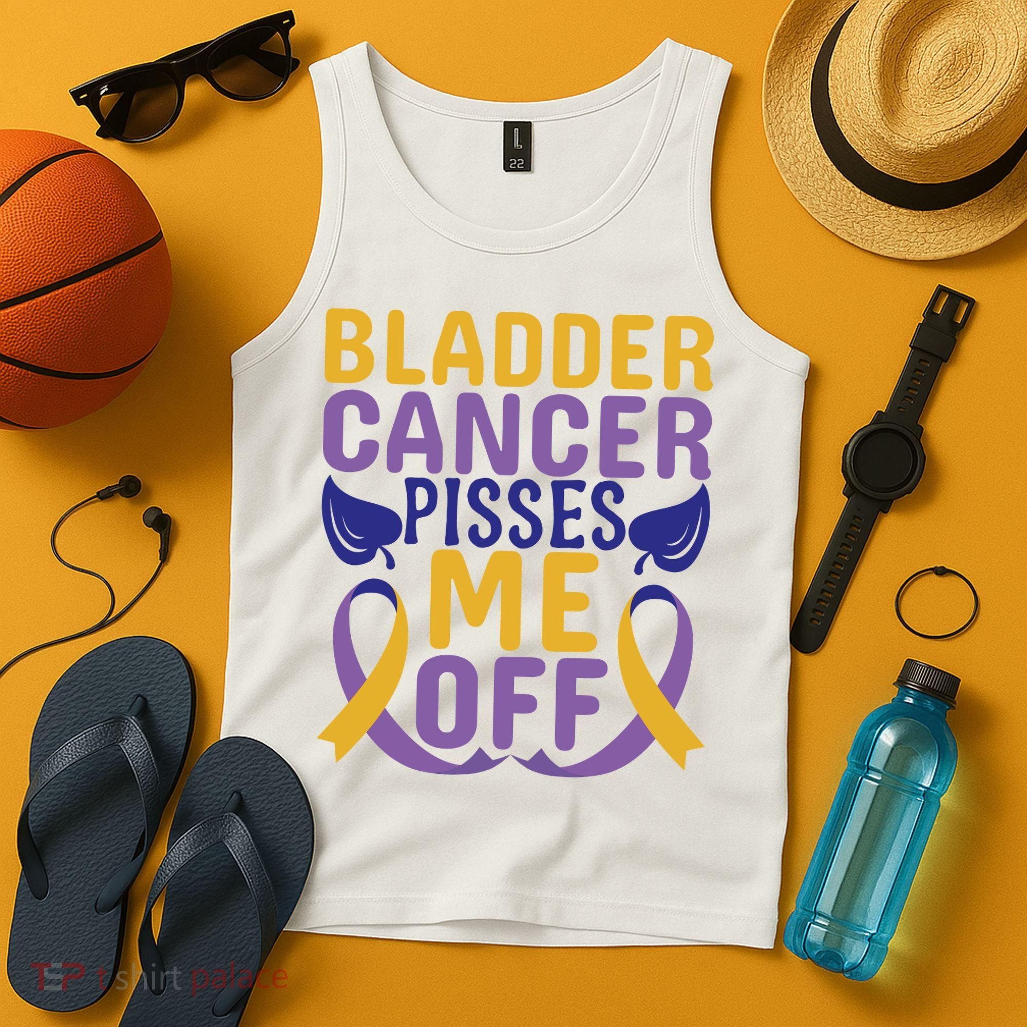 Bladder Cancer Pisses Me Off Breast Cancer Awareness Tank Top