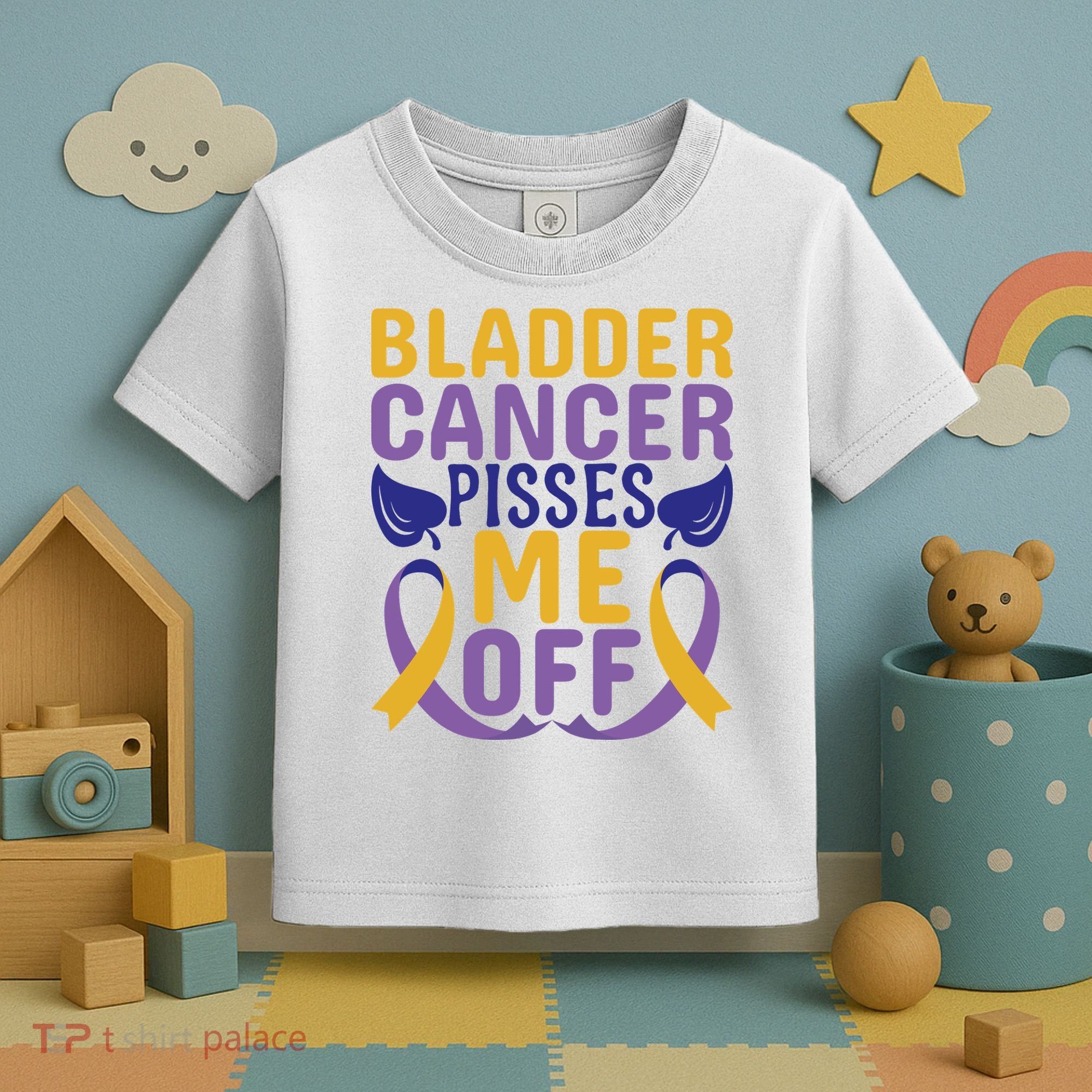 Bladder Cancer Pisses Me Off Breast Cancer Awareness Toddler T-Shirt