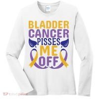 Bladder Cancer Pisses Me Off Breast Cancer Awareness Women's Long Sleeve Shirt thumb 0