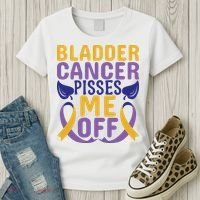 Bladder Cancer Pisses Me Off Breast Cancer Awareness Women's T-Shirt thumb 3