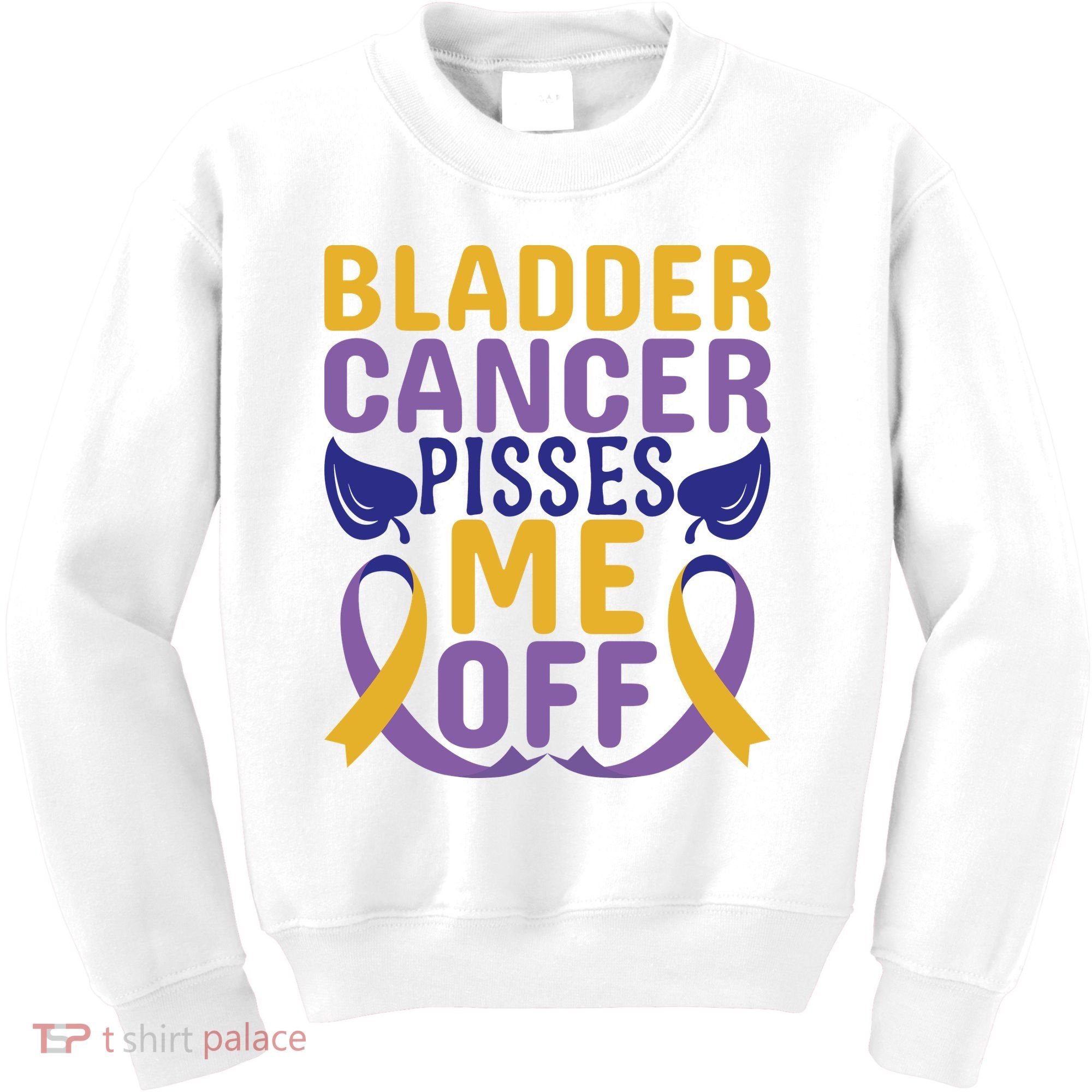 Bladder Cancer Pisses Me Off Breast Cancer Awareness Kids Sweatshirt