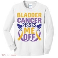 Bladder Cancer Pisses Me Off Breast Cancer Awareness Kids Long Sleeve Shirt thumb 0