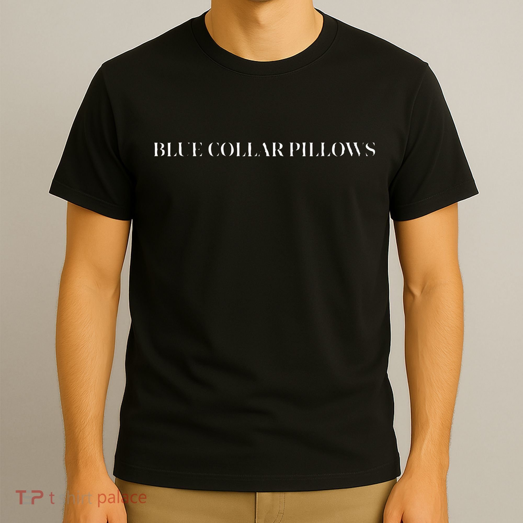 Blue Collar Pillows Trendy Funny Wife Fall T-Shirt