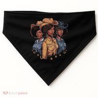 Black Cowgirl Rodeo Melanin USA-Made Doggie Bandana thumb 0