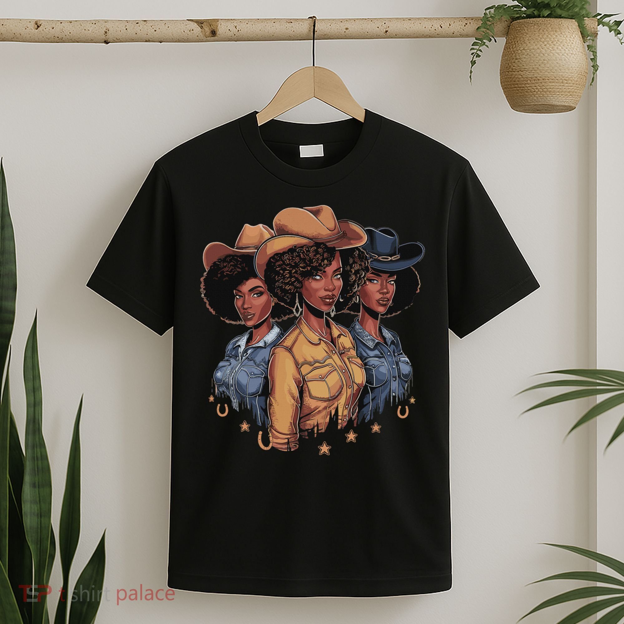 Black Cowgirl Rodeo Melanin T-Shirt