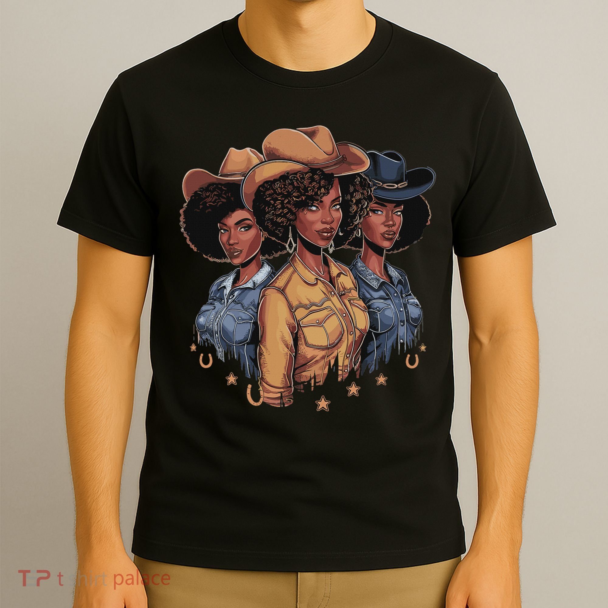 Black Cowgirl Rodeo Melanin T-Shirt