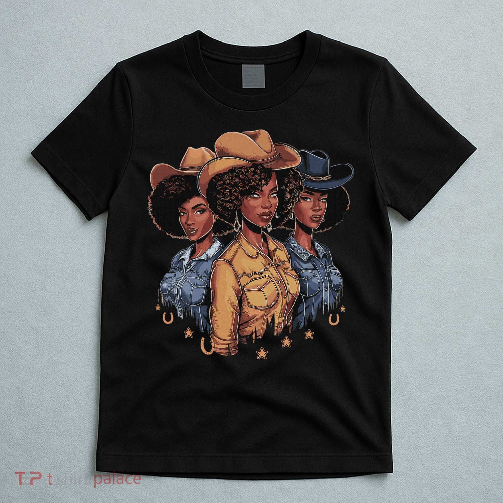 Black Cowgirl Rodeo Melanin T-Shirt