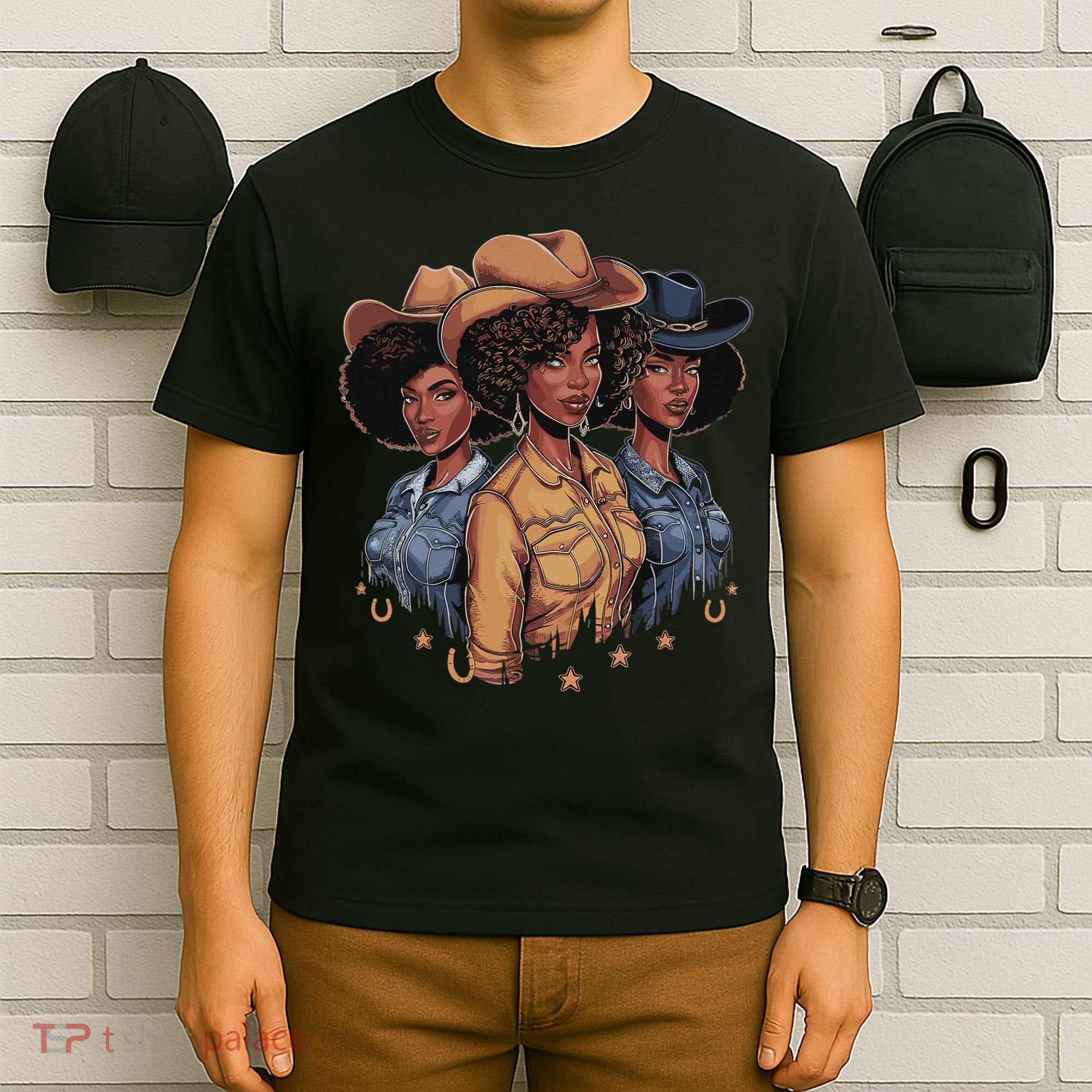 Black Cowgirl Rodeo Melanin T-Shirt