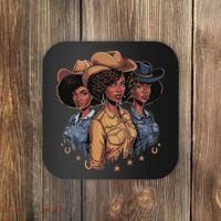 Black Cowgirl Rodeo Melanin Coaster thumb 0