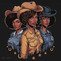 Black Cowgirl Rodeo Melanin Women's Hoodie thumb 2