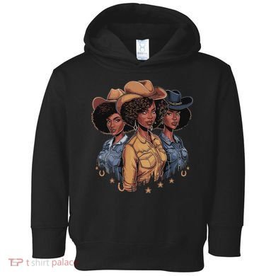 Black Cowgirl Rodeo Melanin Toddler Hoodie