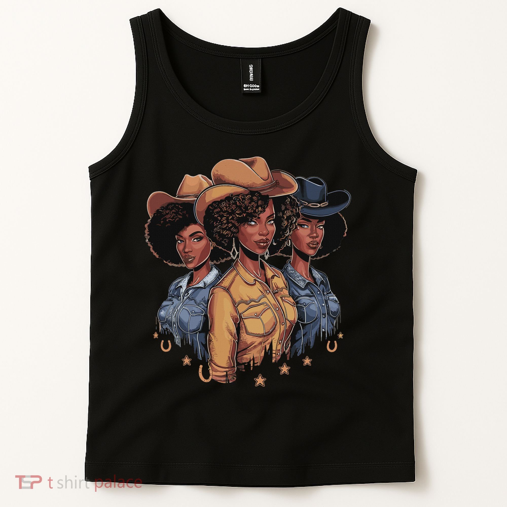 Black Cowgirl Rodeo Melanin Tank Top