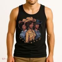 Black Cowgirl Rodeo Melanin Tank Top thumb 3