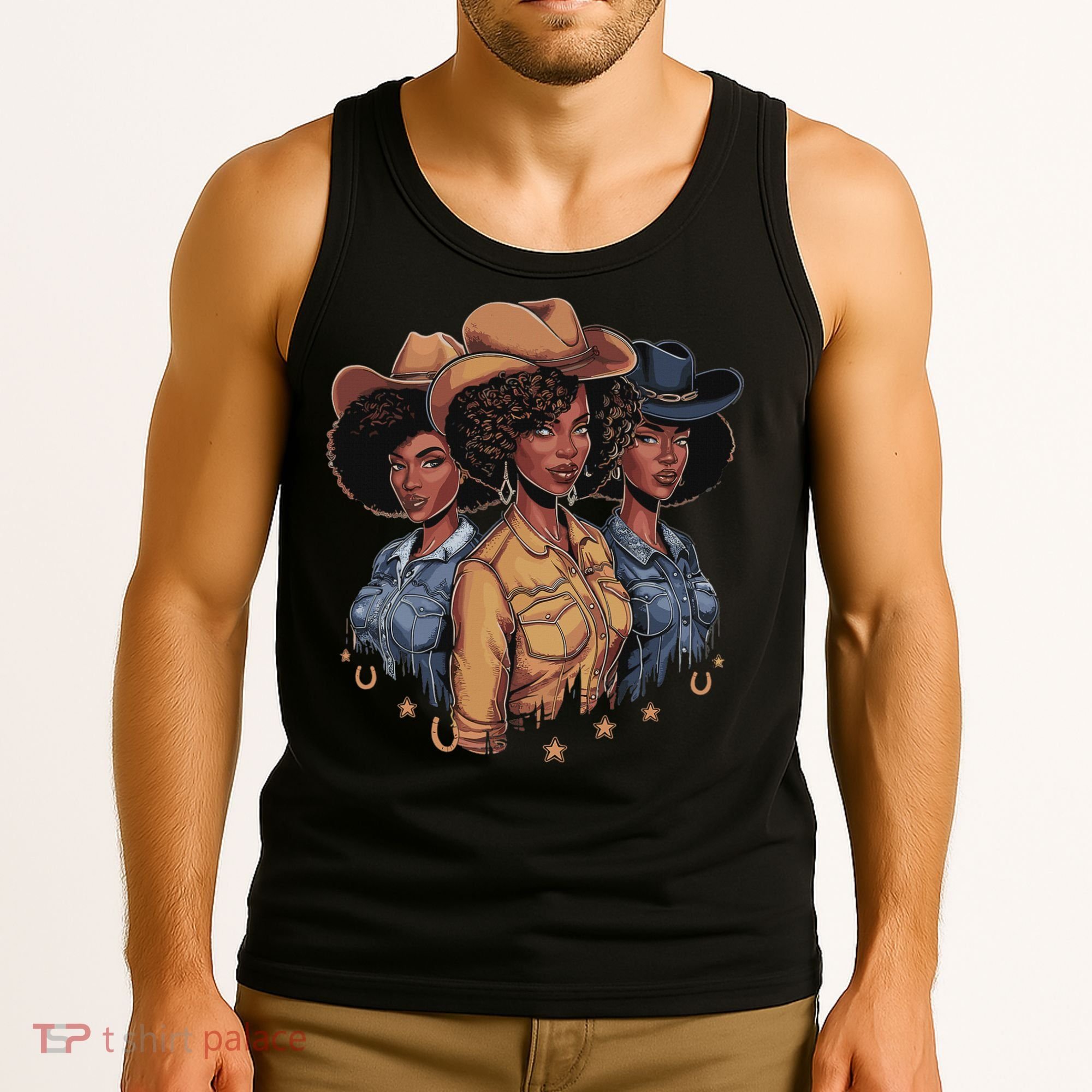 Black Cowgirl Rodeo Melanin Tank Top