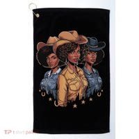 Black Cowgirl Rodeo Melanin Golf Towel thumb 0