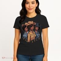 Black Cowgirl Rodeo Melanin Women's T-Shirt thumb 4