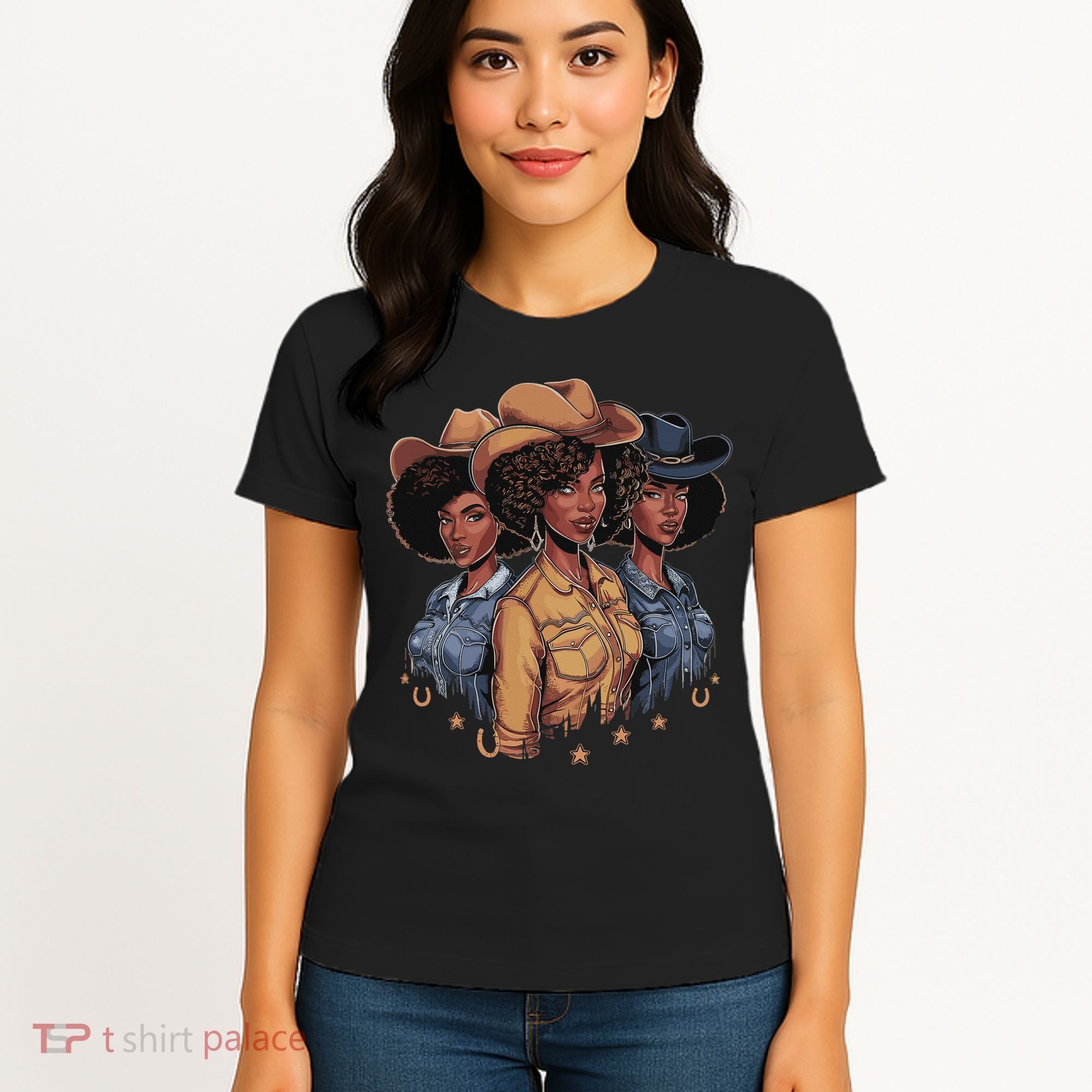 Black Cowgirl Rodeo Melanin Women's T-Shirt