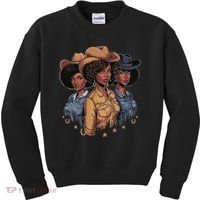 Black Cowgirl Rodeo Melanin Kids Sweatshirt thumb 0