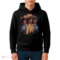 Black Cowgirl Rodeo Melanin Kids Hoodie thumb 4