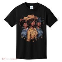 Black Cowgirl Rodeo Melanin Kids T-Shirt thumb 0